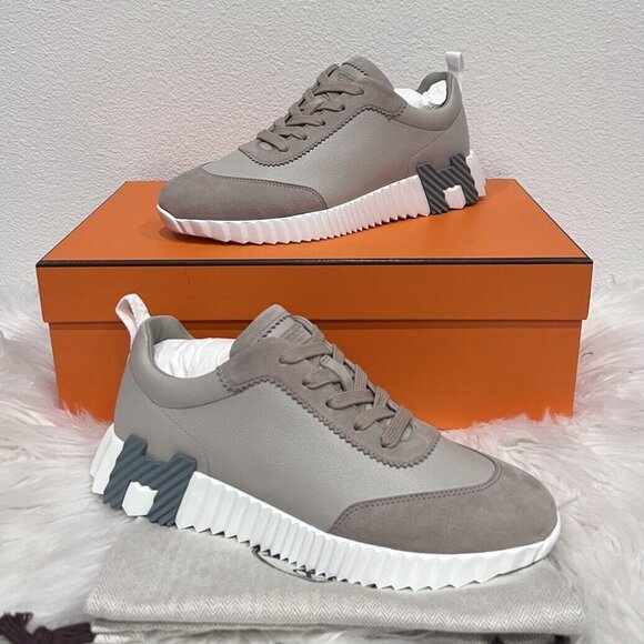 Hermes BOUNCING Day Flex Day Impulse Happy Sneaker Beige Esquisse 37 RECEIPT - Picture 1 of 12